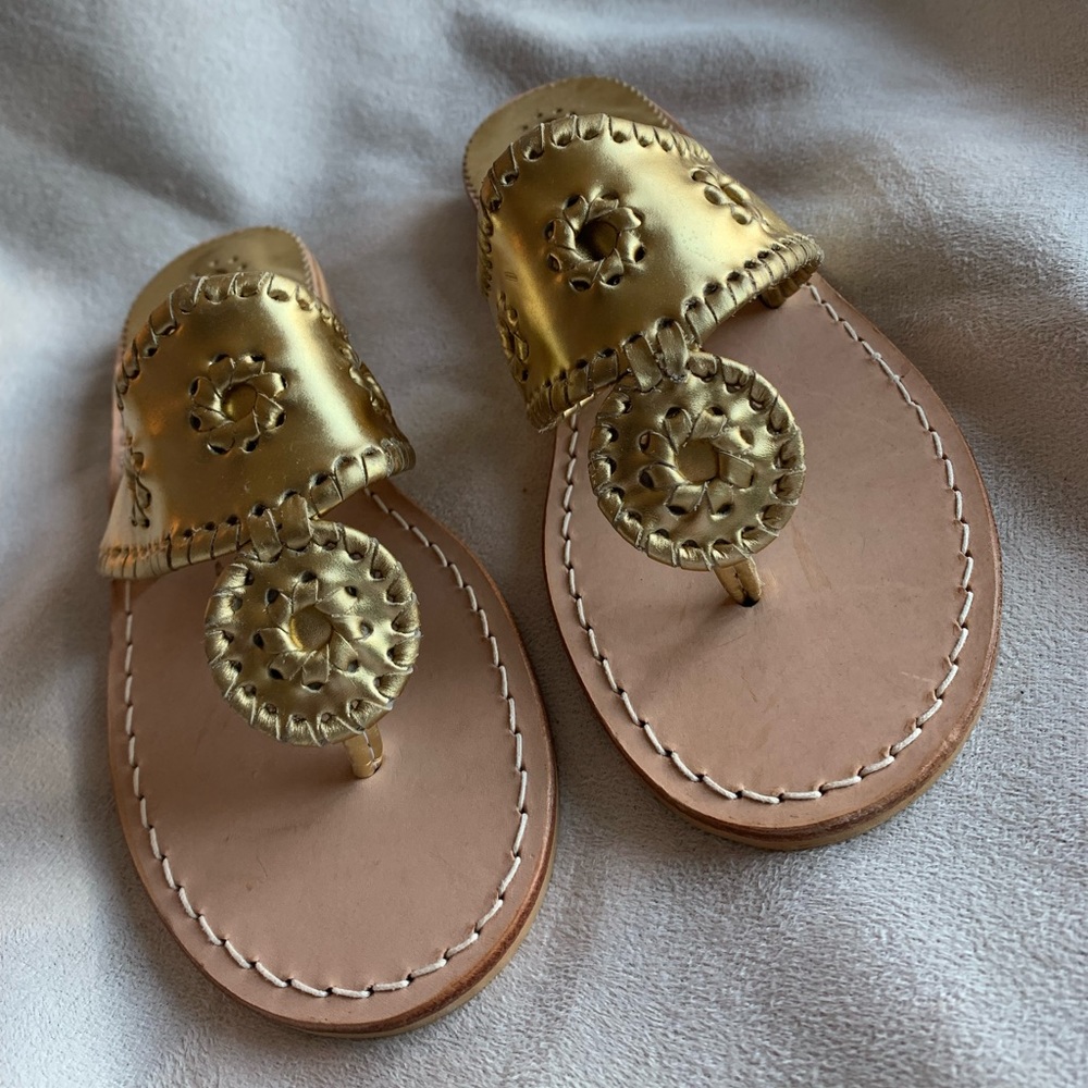 Jack Rogers Sandals 7.5 Gold